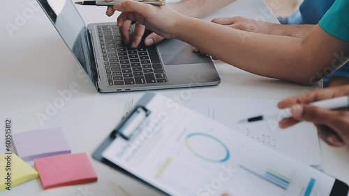 Wallpaper Mural Concentrated medical team using laptop together in the office Torontodigital.ca