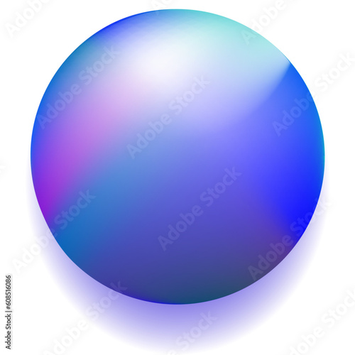 blue magic ball against white background, abstract vector art illustration