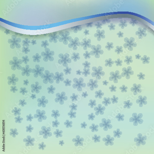 abstract floral background with small flowers and wave