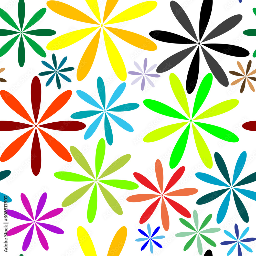 little flowers seamless pattern, vector art illustration little flowers seamless pattern, vector art illustration