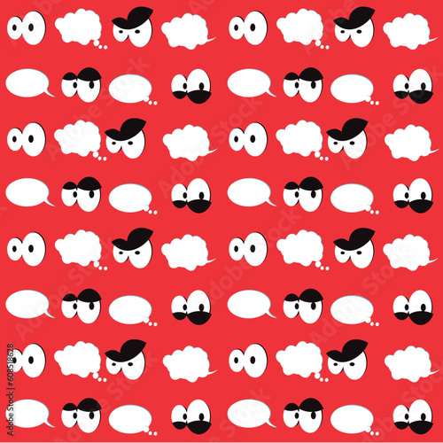 Seamless cartoon wallpaper background fabric