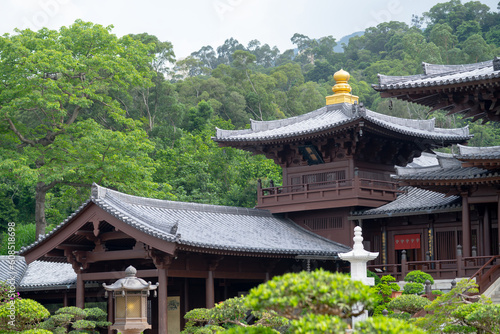Nan Lian garden, Chinese classical garden, Golden Pavilion of Perfection in Nan Lian Garden, Hong Kong. © maya1313