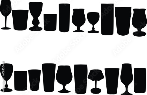 glasses collection - vector