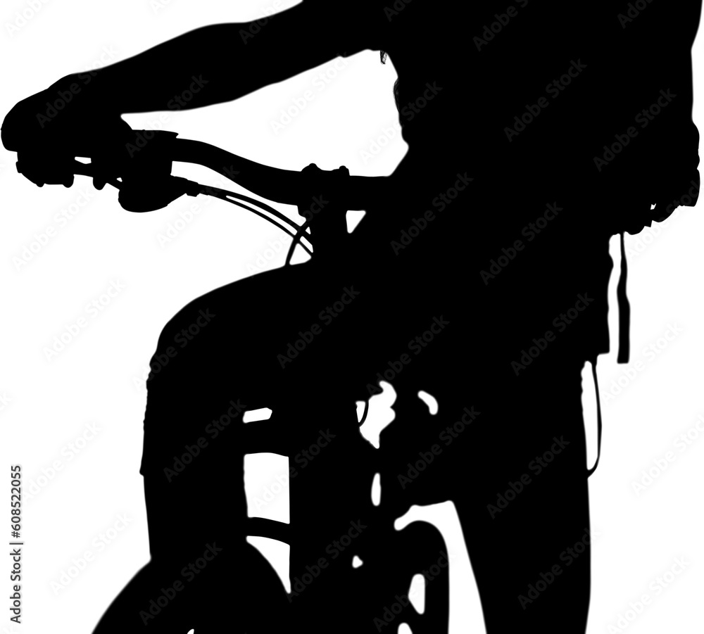 Digital png silhouette image of man riding bike on transparent background Digital png silhouette image of man riding bike on transparent background