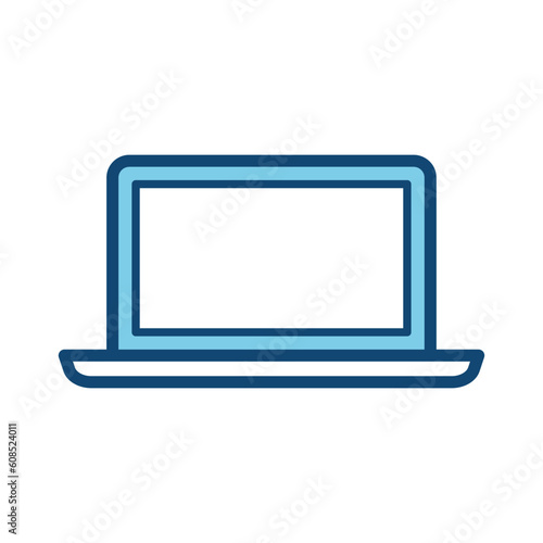 Laptop icon vector on trendy design