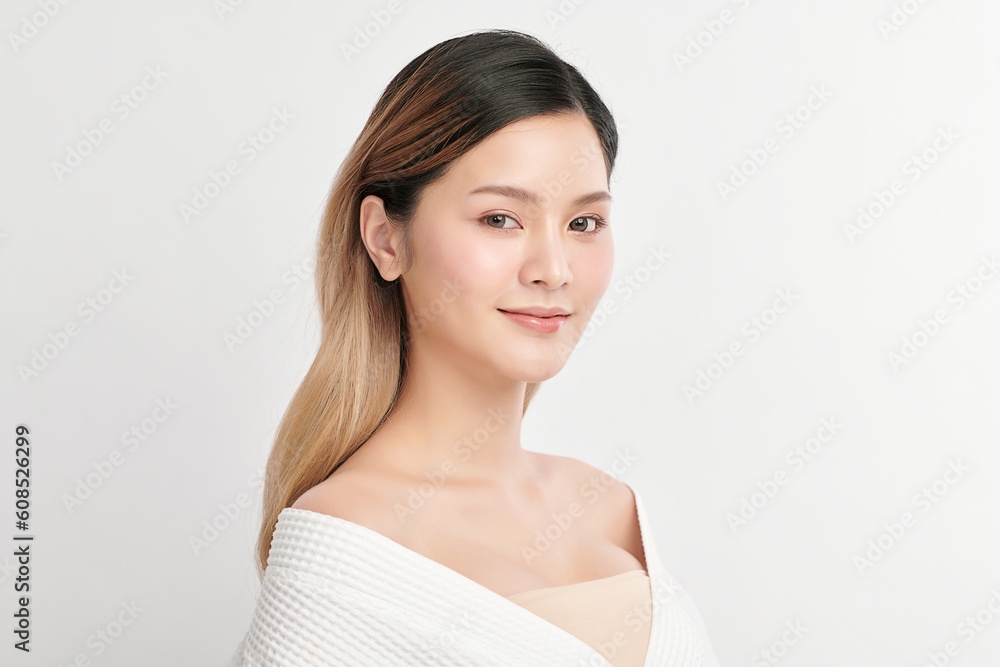 Beautiful young asian woman with clean fresh skin on white background, Face care, Facial treatment, Cosmetology, beauty and spa, Asian women portrait. Beautiful young asian woman with clean fresh skin on white background, Face care, Facial treatment, Cosmetology, beauty and spa, Asian women portrait.