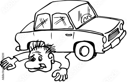 Man under the car