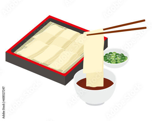 ひもかわうどんのイラスト
