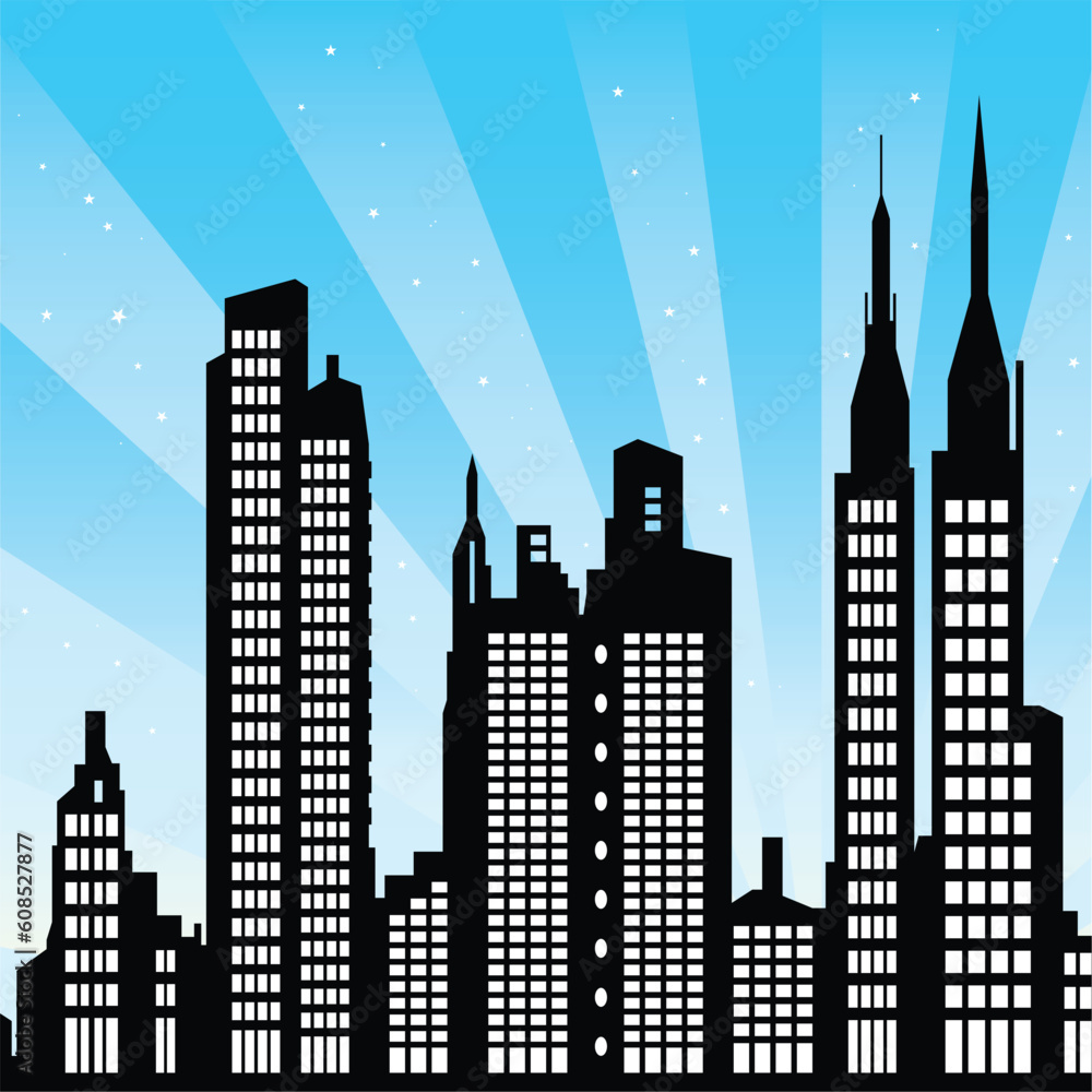 vector illustration of the cityscape of new york