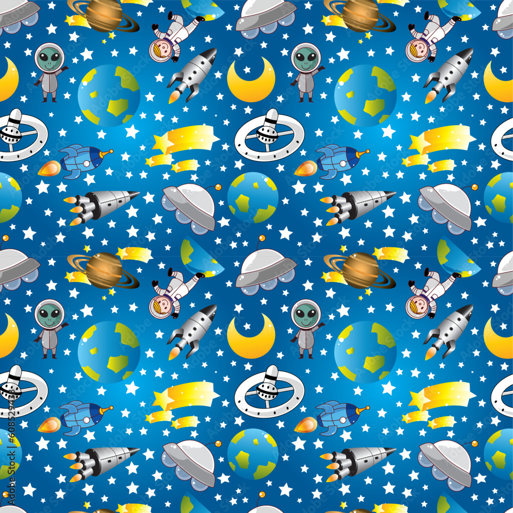 seamless space pattern seamless space pattern