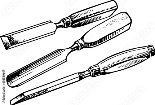 Shisels isolated on white