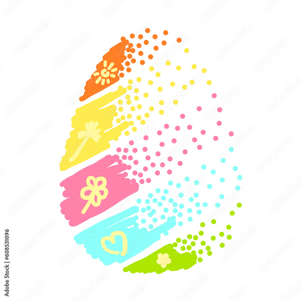 Fototapeta premium Colorful egg illustration
