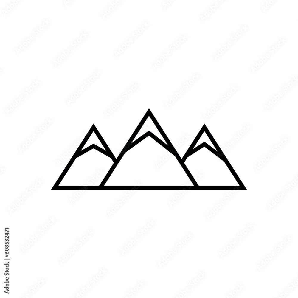 Mountains line icon, logo vector Mountains line icon, logo vector