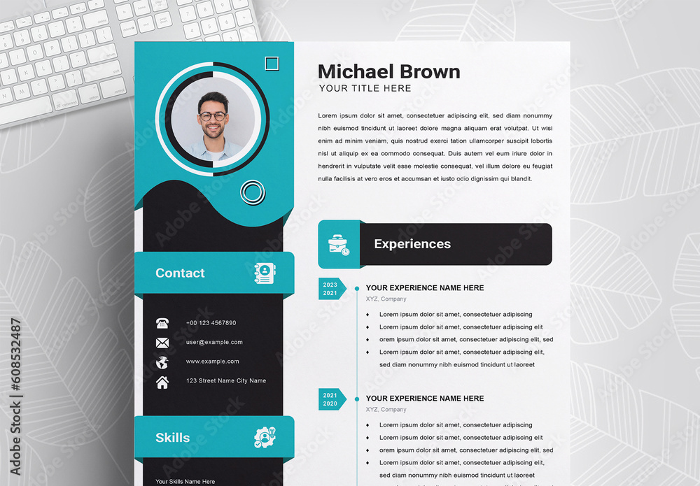 Resume with Colorful Header and - 1000 F 608532487 1EIjfhvDXfxlg6ECoA9wmPG5RTPXn8oF 