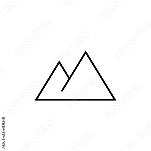 Mountains line icon  logo vector