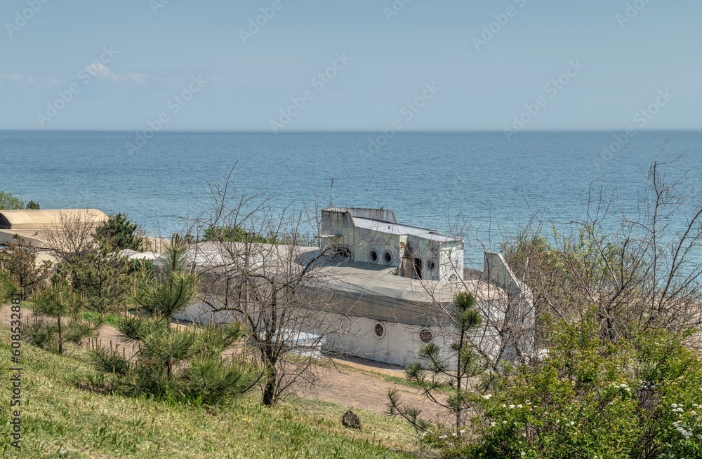 Seaside or Primorsky park in Chernomorsk, Ukraine