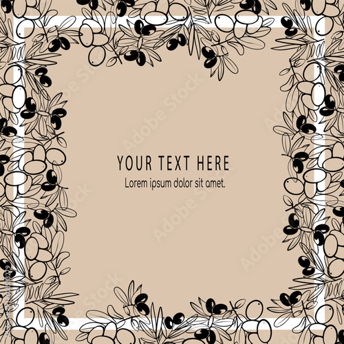 Vector business template olive branch and tree logo design. Logo and concepts for packaging of extra virgin oil and other products