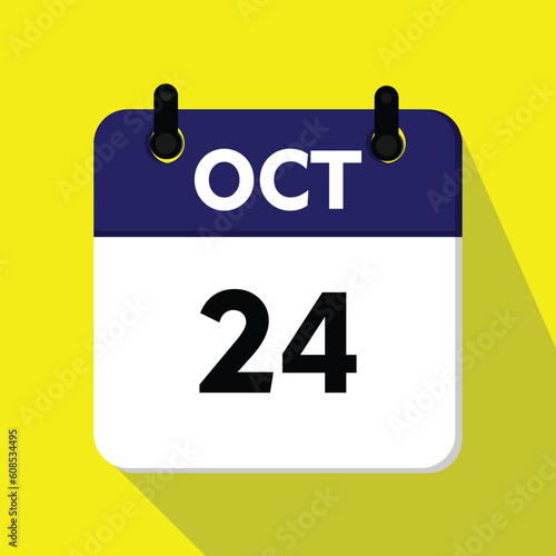 calendar with a date of the week, calendar with a date, 24 october icon, new calender, calender icon