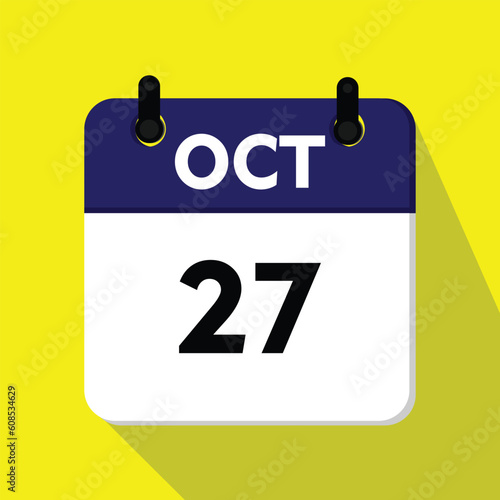 calendar with a date of the week, calendar with a date, 27 october icon, new calender, calender icon