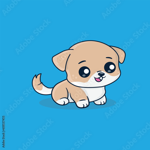cute baby dog vector