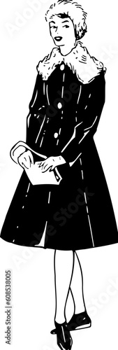 Fashion model isolated on white