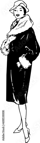 Fashion model isolated on white