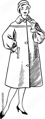 Fashion model isolated on white