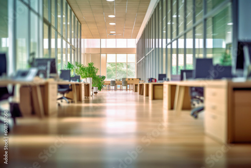 Bright modern office interior  background material  Generative AI