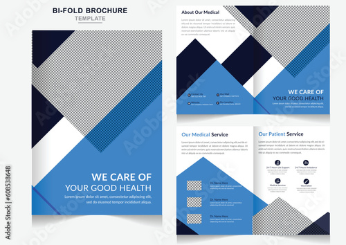 Minimalist Modern Healthcare medical proposal services bifold business brochure