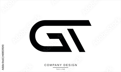 GT, TG, Abstract Letters Logo Monogram