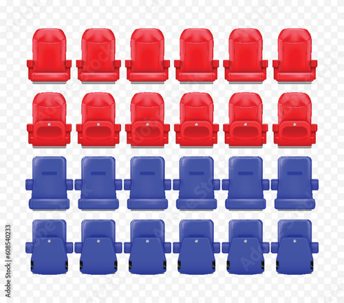 Realistic Stadium Seats Set