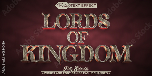 Ancient Lords Of Kingdom Vector Editable Text Effect Template