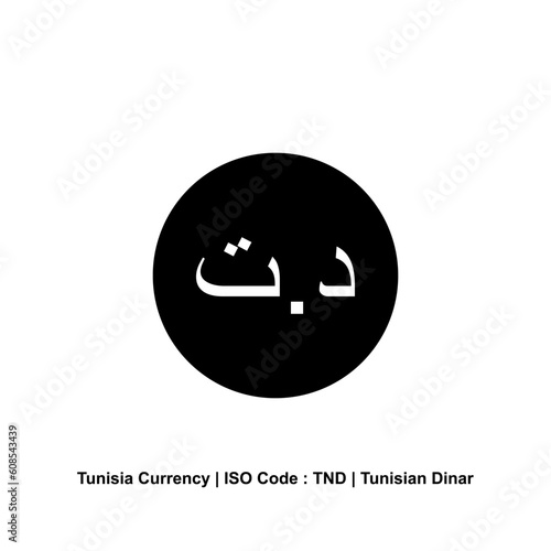 Tunisia Currency Symbol, Tunisian Dinar Icon, TND Sign. Vector Illustration