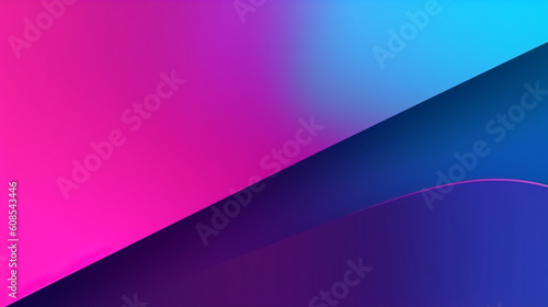 ブルー・パープル・ピンクのカラーグラデーションの粒状背景、抽象的で鮮やかなバナーデザイン、コピースペースGenerativeAI