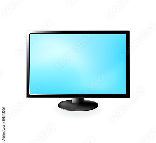 Vector LCD TV isolated on a white background