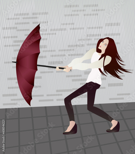 Girl with an umbrella