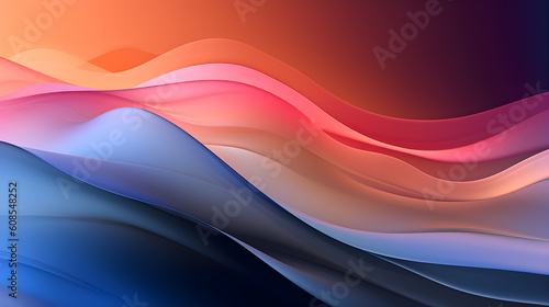 Colorful wave dark background