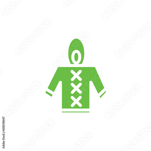 eskimo jacket winter solid icon