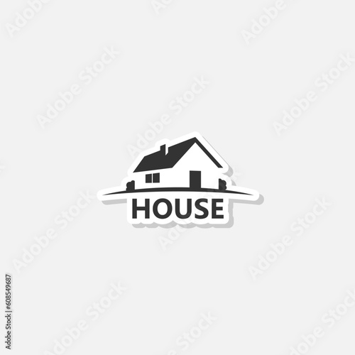 Logo House abstract real estate sticker icon