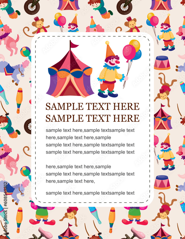 Obraz premium circus card