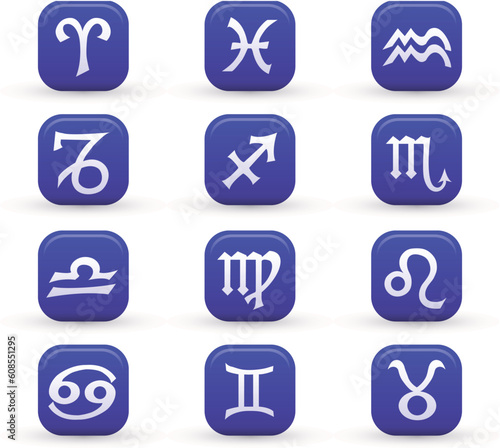 vector set of various zodiac signs