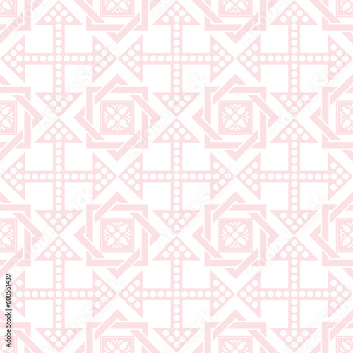 Seamless pattern of beautiful floral and dots pattern