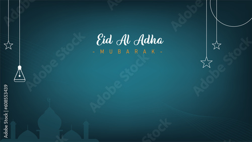 Amazing cool minimalist poster and banner design for Eid al-Adha celebrations for Muslims