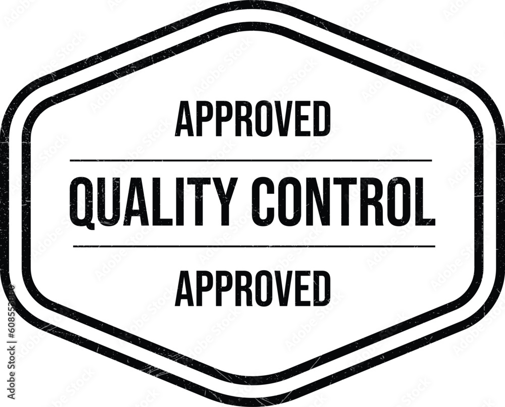 Quality Control Approved Stamp, Badge, Icon, Seal, Emblem, Quality