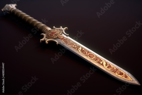 Fantasy medieval sword.Generative Ai