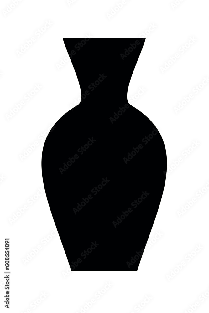Vector Icon of the vase. Illustration on white isolated background for design. Art Object Icon Vector Icon of the vase. Illustration on white isolated background for design. Art Object Icon