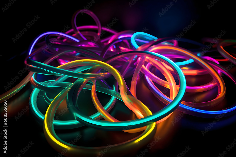 abstract neon lights background