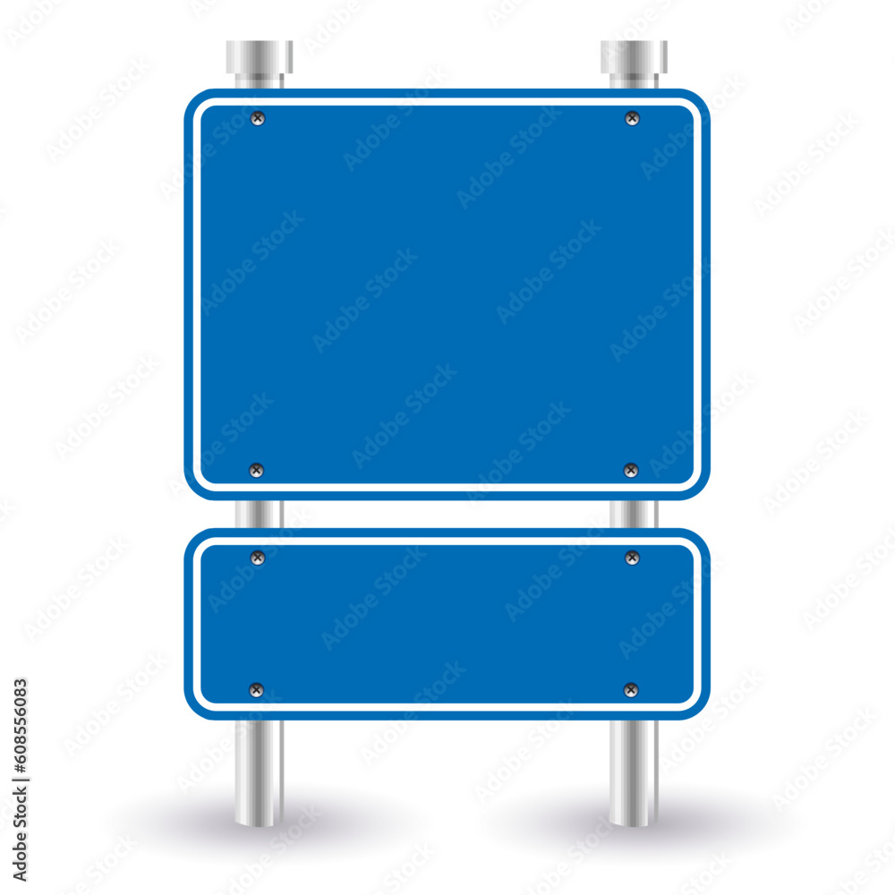 Obraz premium blue road sign