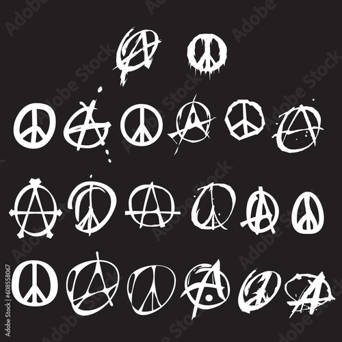 anarchy and peace logo and symbols