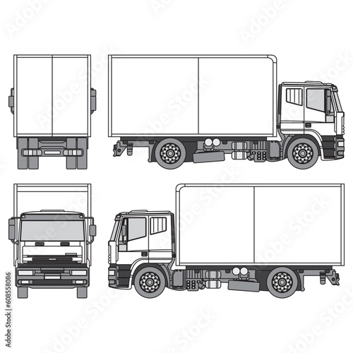 truck car outline, part 83